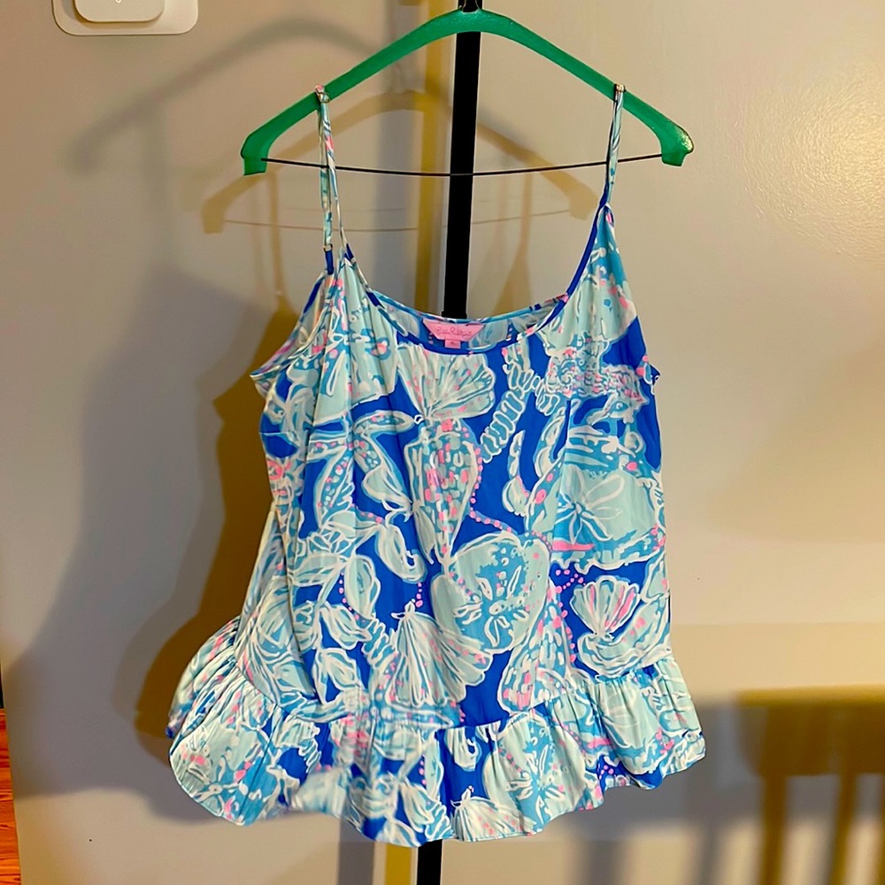 Lilly Pulitzer ruffle bottom cami top
